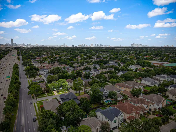 an aerial view of a city