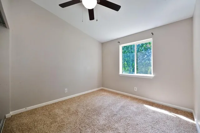 a view of a lake from a yard