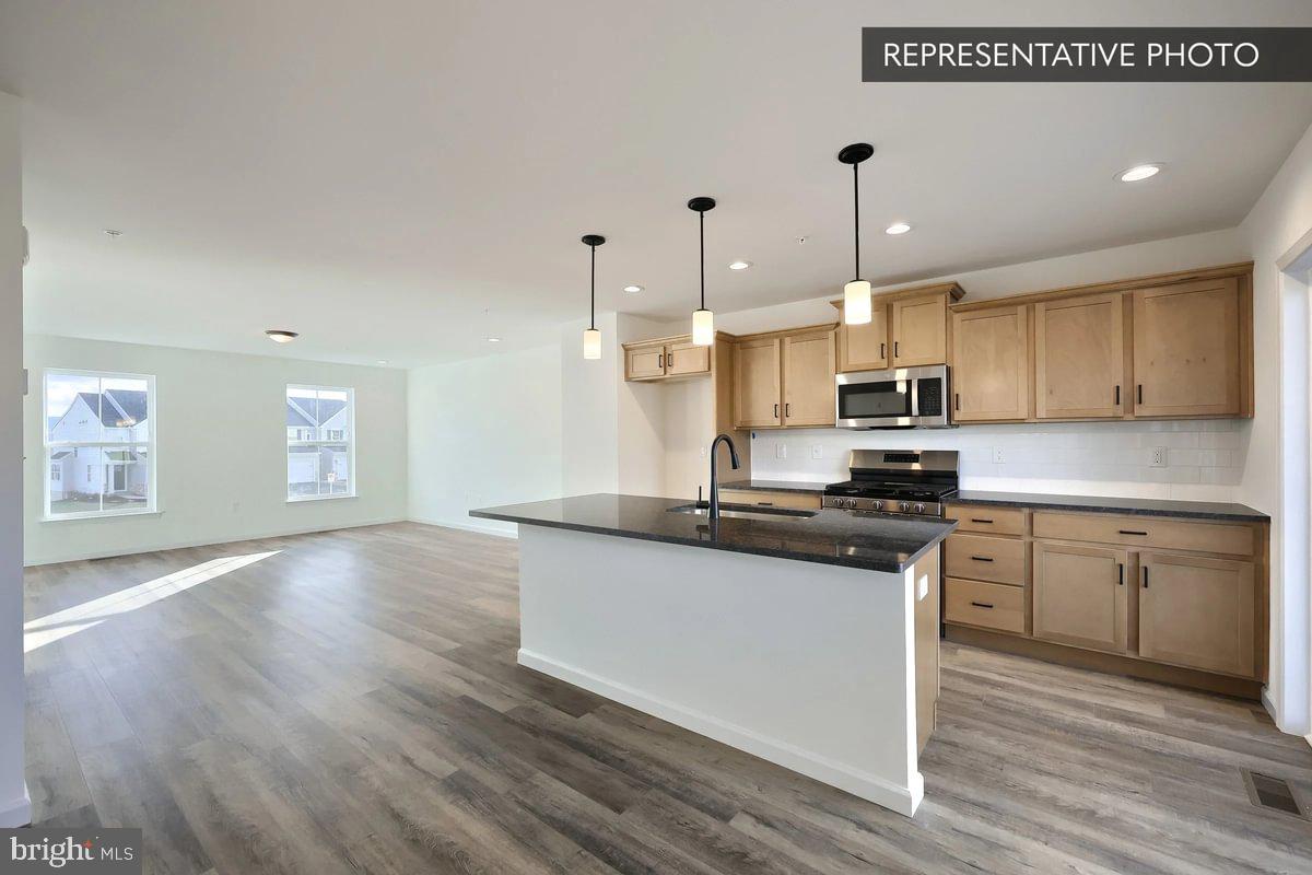 730 Fawn Way Pennsburg, PA 18073 - Photo 5 of 19 a kitchen with stainless steel appliances granite countertop a sink a stove and a wooden floors