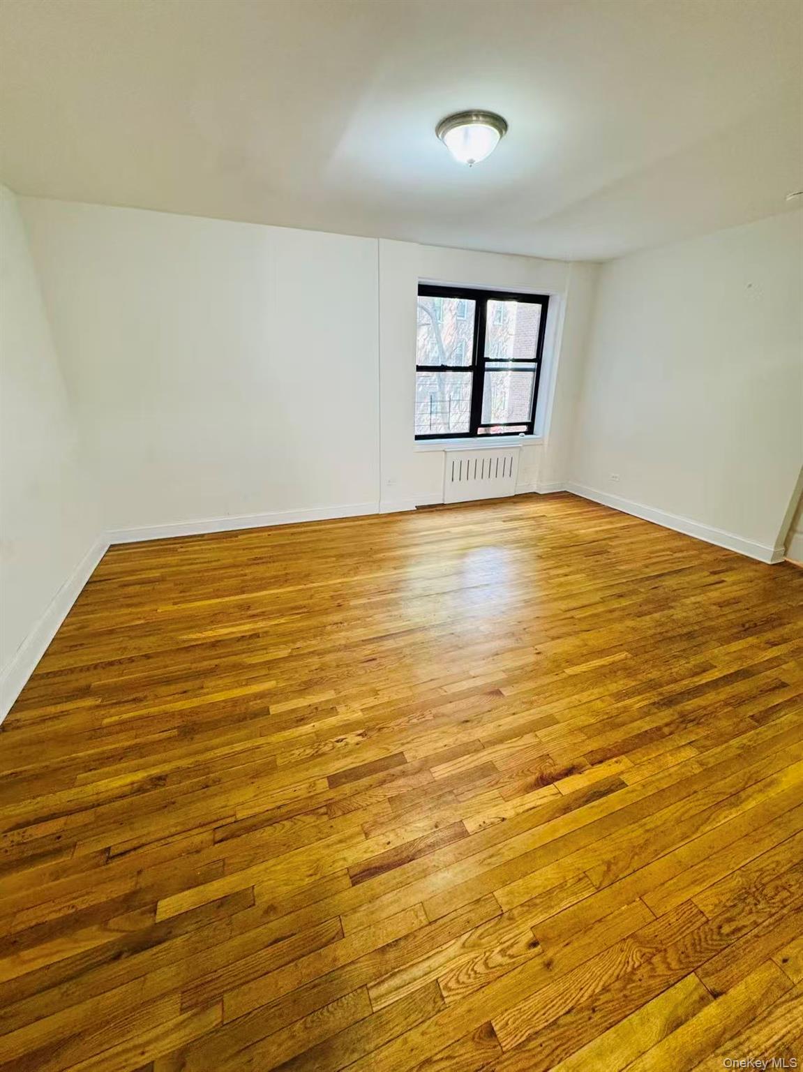 44-05 Macnish Street, Unit 2G Queens, NY 11373 - Photo 5 of 12 Empty room with light wood-style flooring and radiator