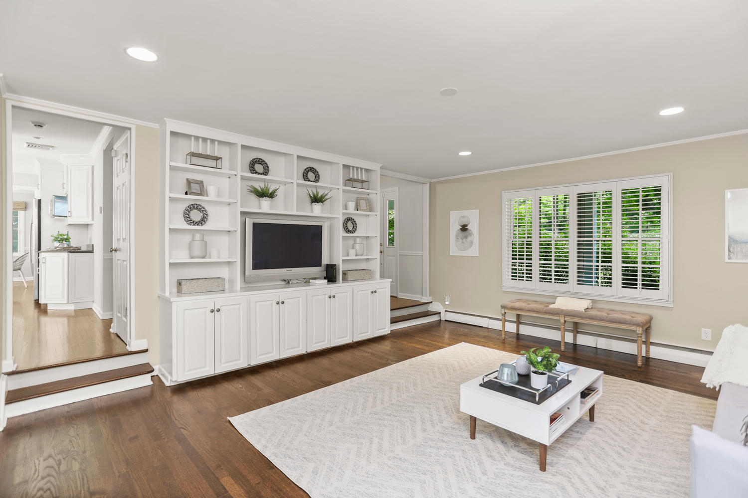 704 Valley Road New Canaan, CT 06840 - Photo 10 of 59 a living room with furniture and a flat screen tv