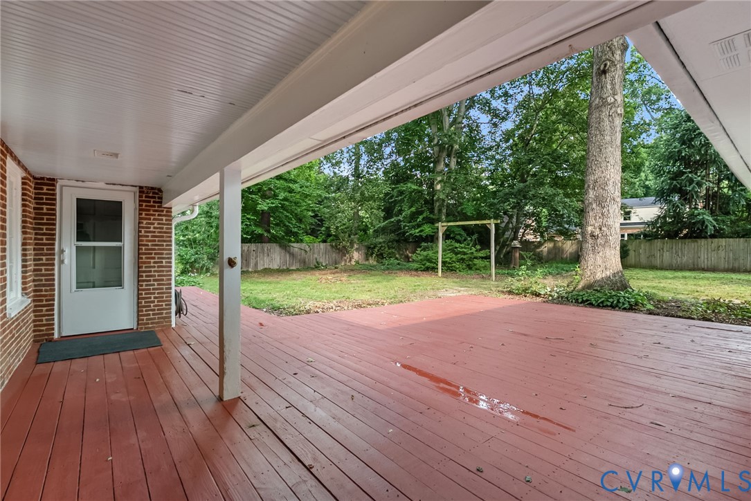 1136 Overbrook Road Petersburg, VA 23805 - Photo 45 of 51 Expansive covered rear deck featuring a red wood-f
