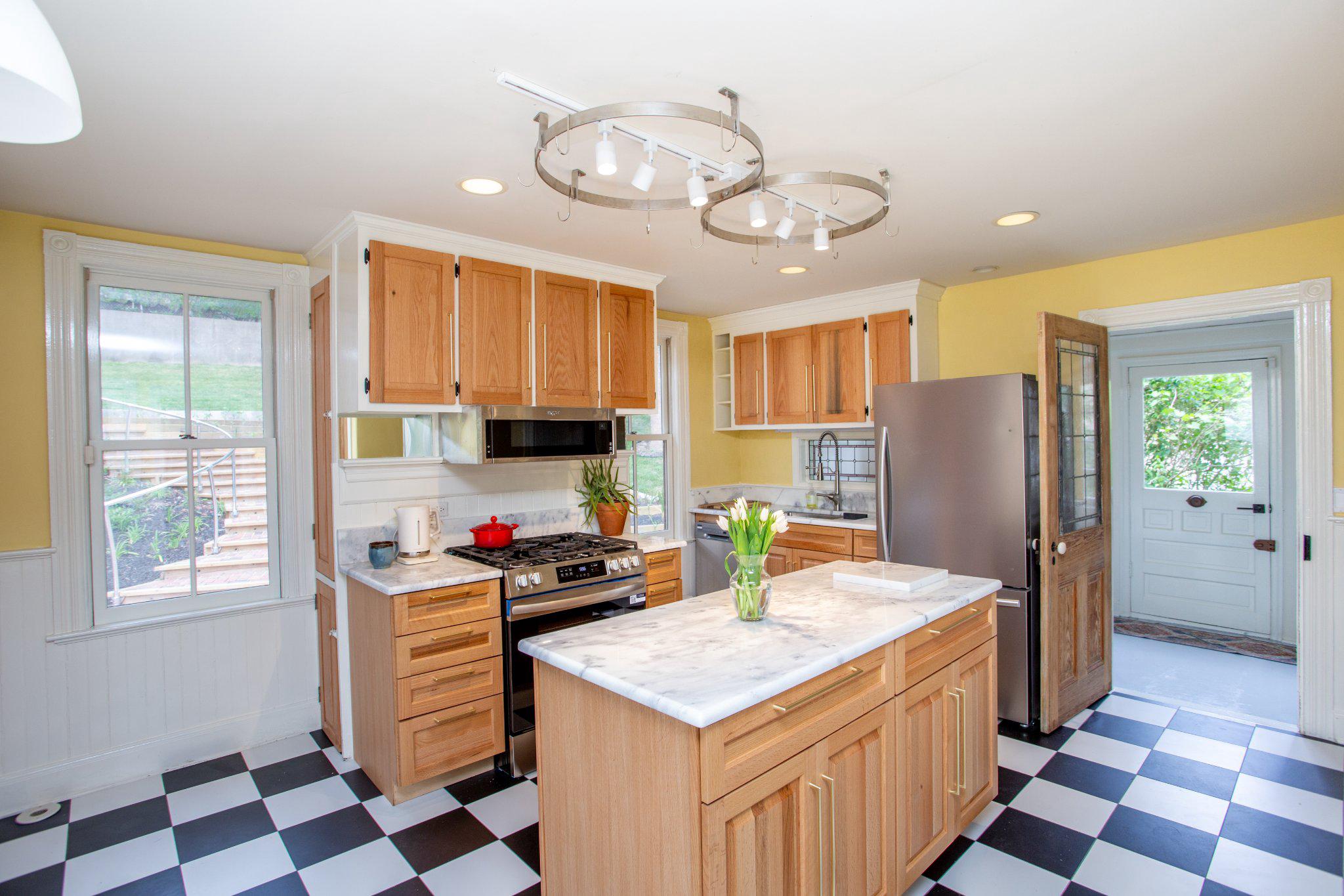 3 South Main Street Stockton, NJ 08559 - Photo 5 of 42 a kitchen with stainless steel appliances granite countertop a sink a stove a refrigerator and cabinets