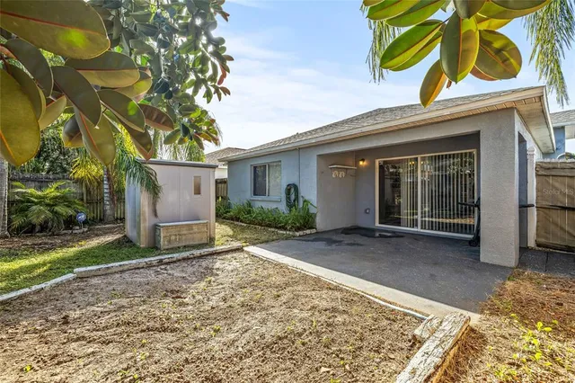 a view of a house with a patio