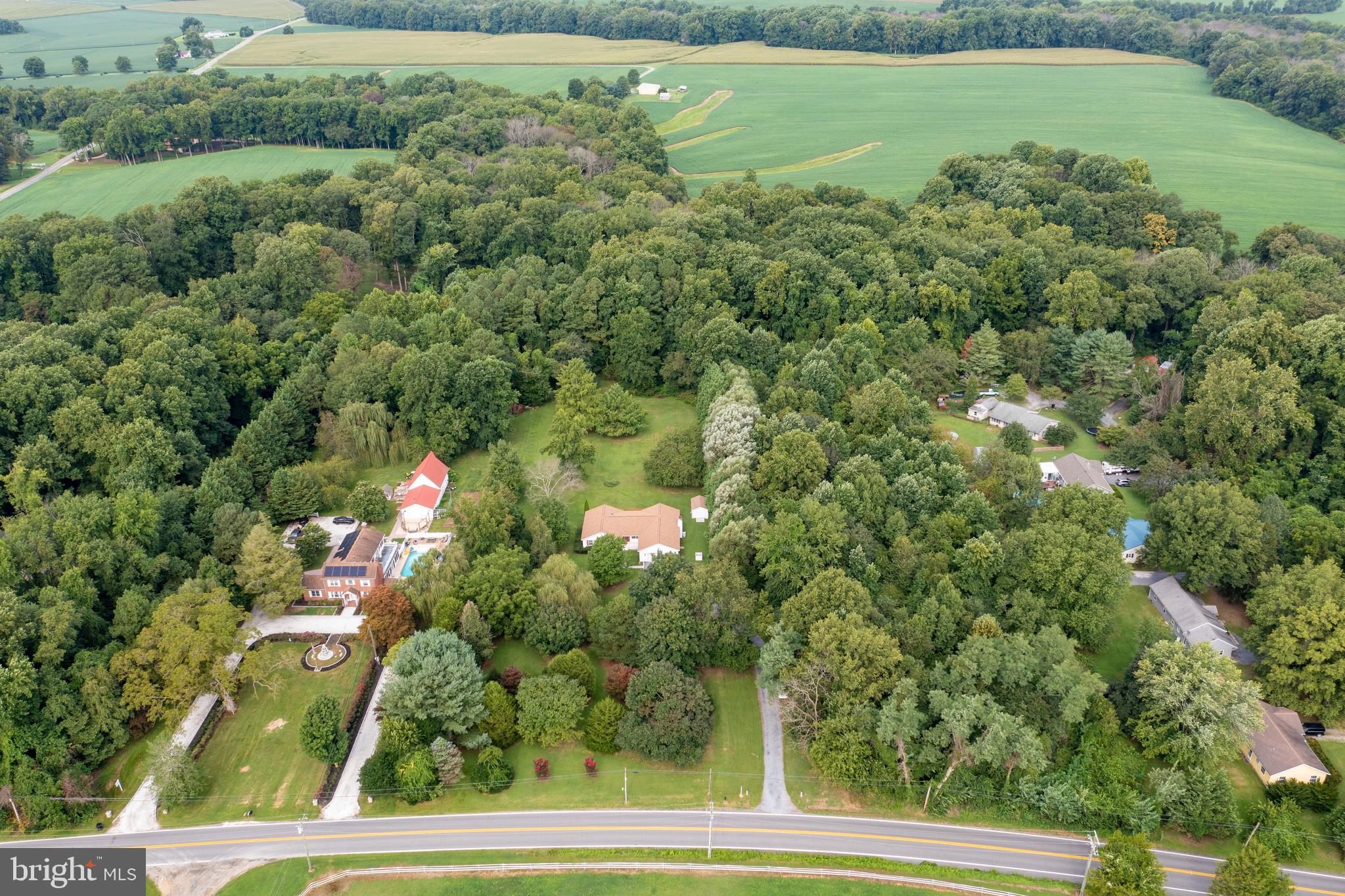 12380 Lewistown Road Cordova, MD 21625 - Photo 48 of 50 Aerial view of front yard and vacant lot