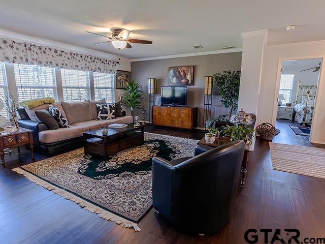 495 Wilcox Drive Rusk, TX 75785 - Photo 13 of 37 a living room with furniture and a fireplace