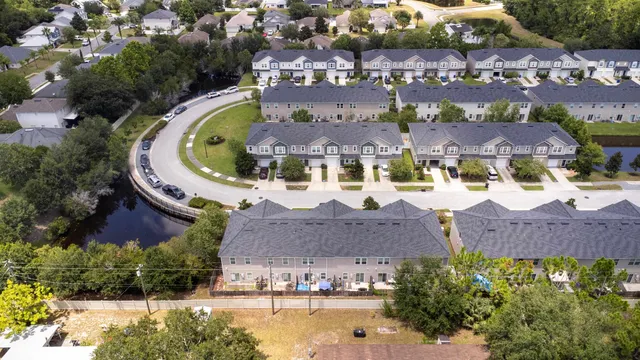 an aerial view of a city