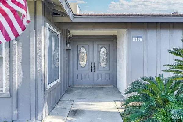 a view of front door of house