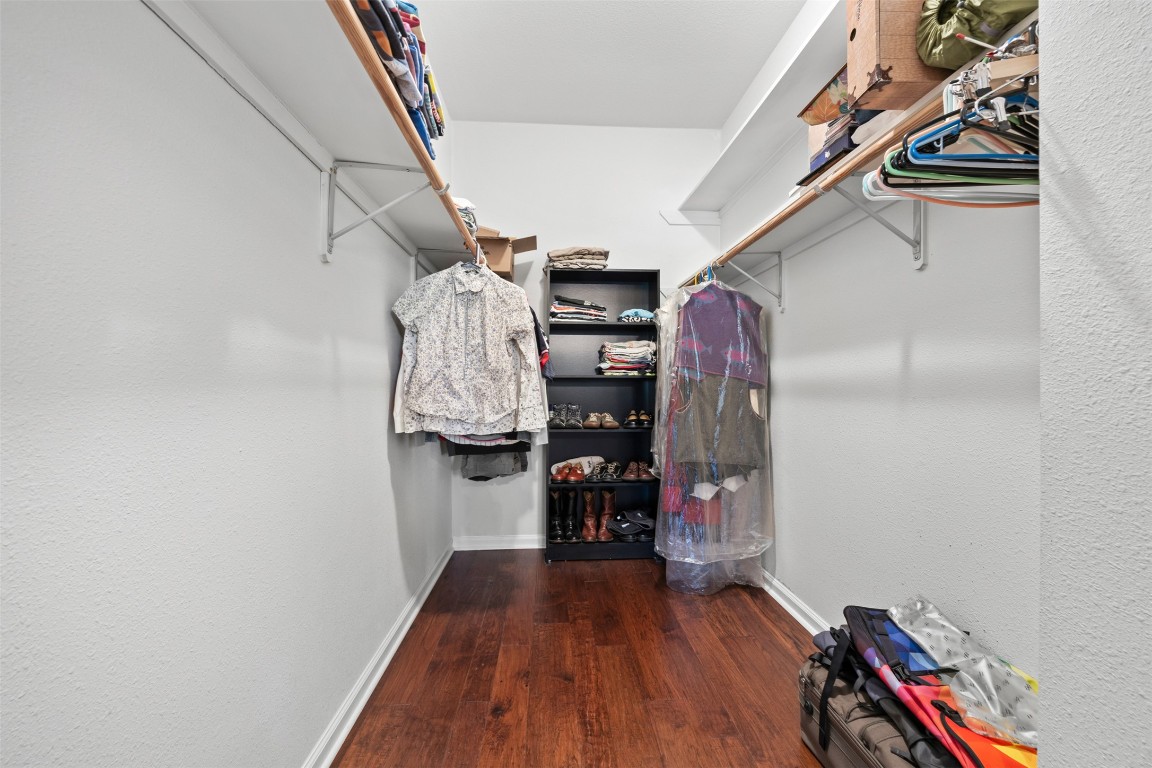 803 North Myrtle Street Georgetown, TX 78626 - Photo 21 of 40 Walk in closet featuring wood finished floors