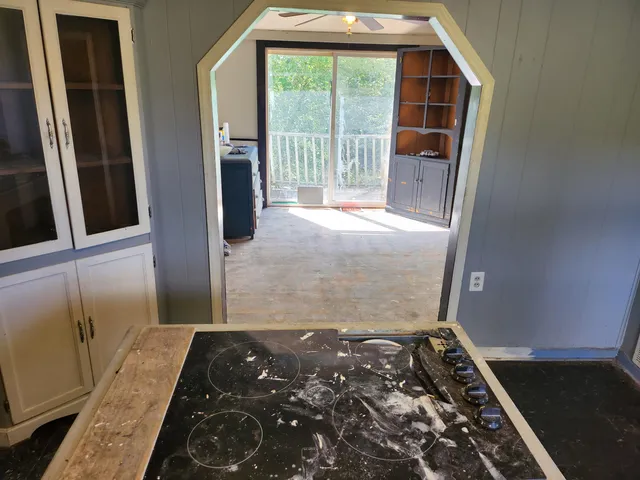 a view of a room with window