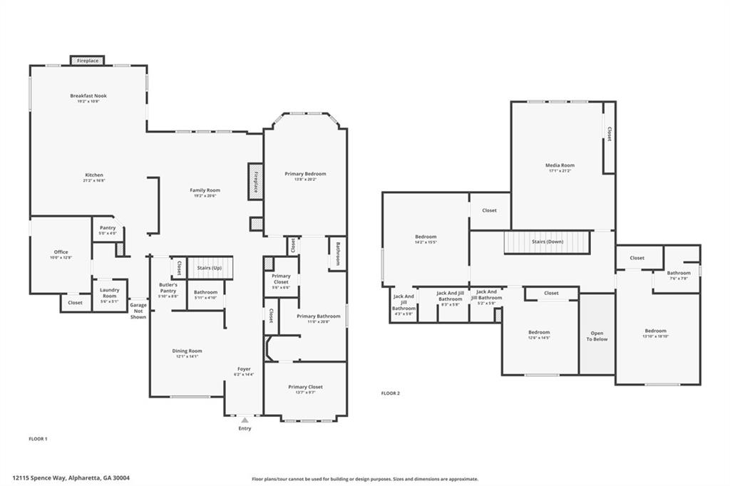 12115 Spence Way Alpharetta, GA 30004 - Photo 46 of 46 a picture of floor plan