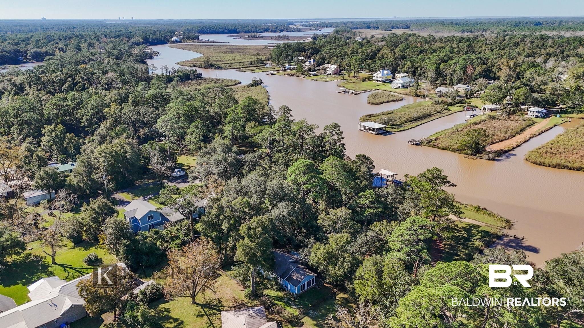 18696 Borck Road Gulf Shores, AL 36542 - Photo 32 of 47 Drone / aerial view with a water view