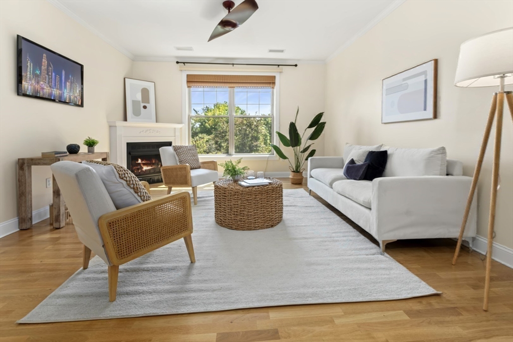 248 Albion Street, Unit 233 Wakefield, MA 01880 - Photo 14 of 39 a living room with furniture and a fireplace