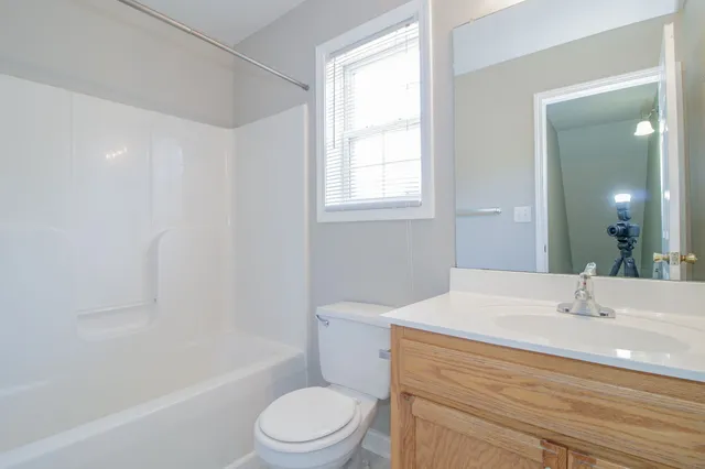 a close up of a bathtub