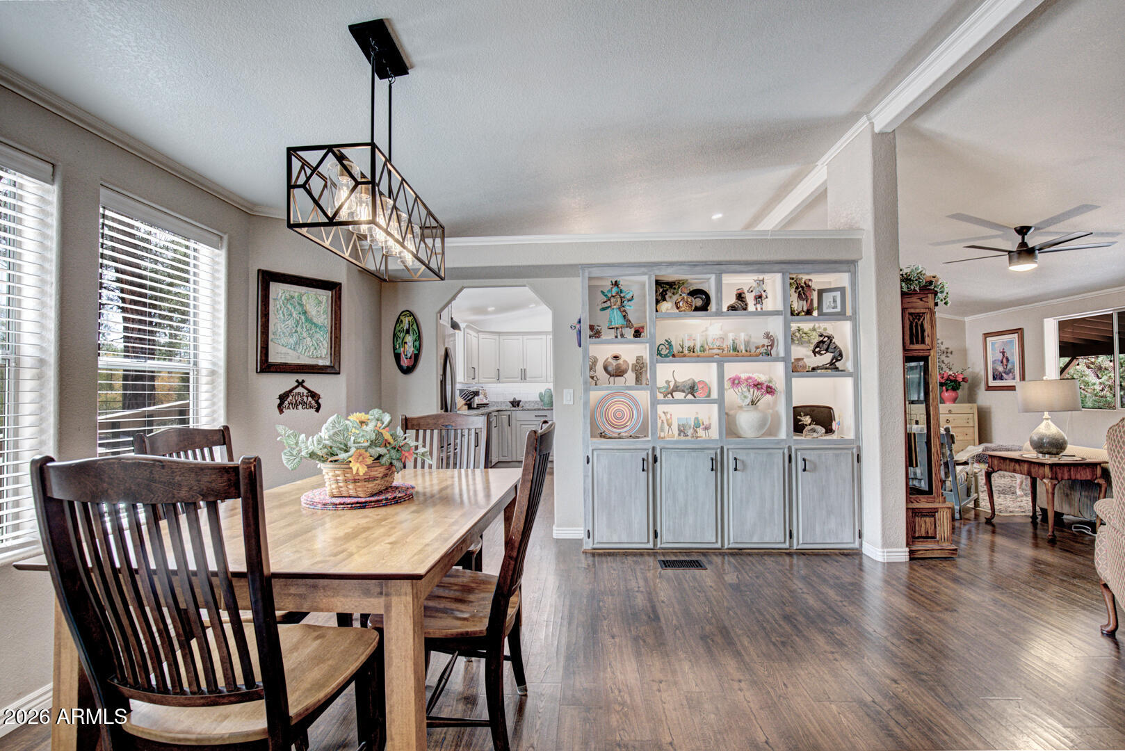 904 North McLane Road Payson, AZ 85541 - Photo 8 of 59 a view of a dining room with furniture window and wooden floor