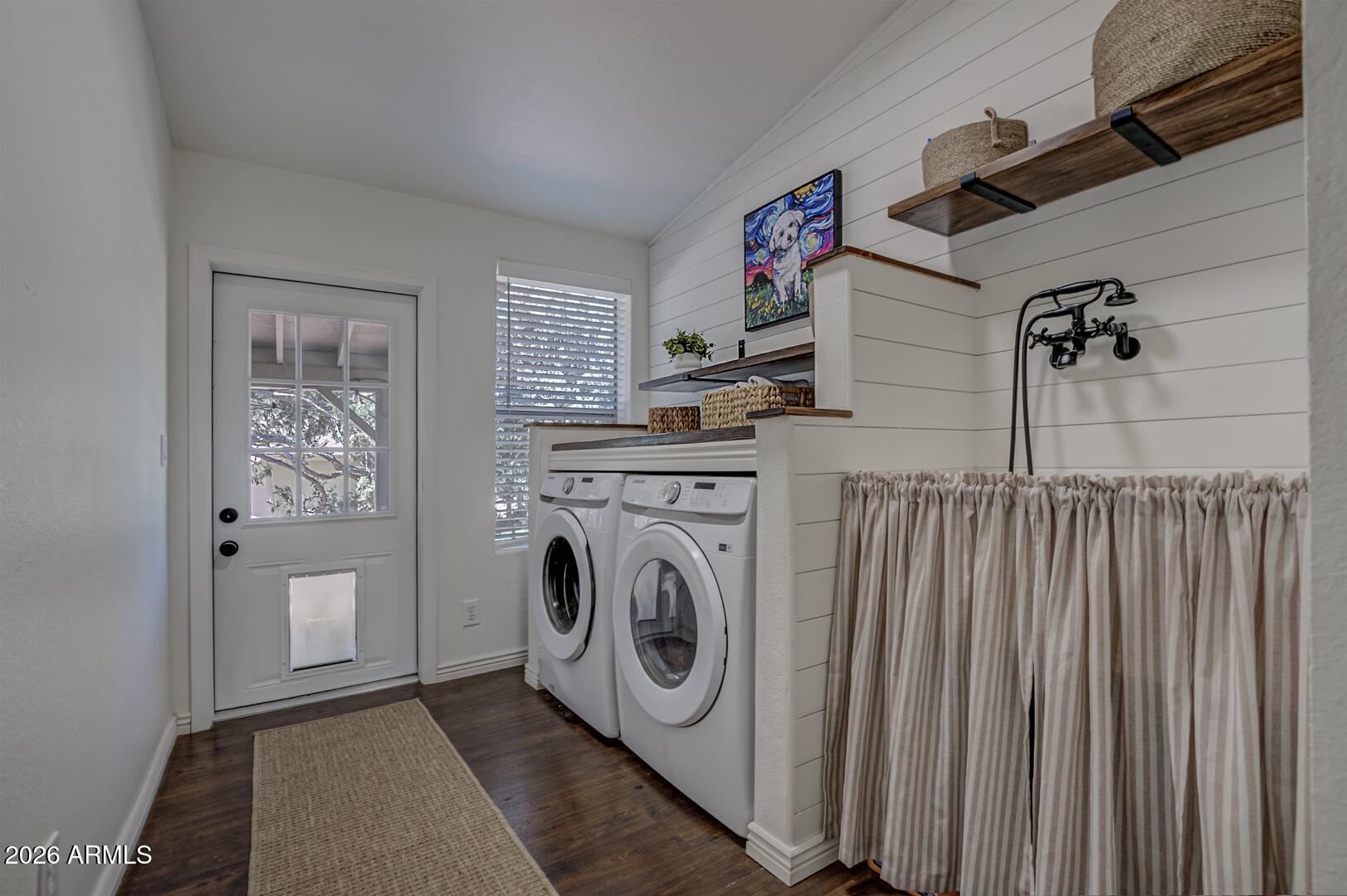 904 North McLane Road Payson, AZ 85541 - Photo 27 of 59 a view of a storage and utility room with washer and dryer