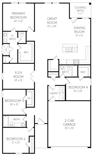 304 Sleep Hollow Jarrell, TX 76537 - Photo 2 of 2 Floorplan - Representative Photo