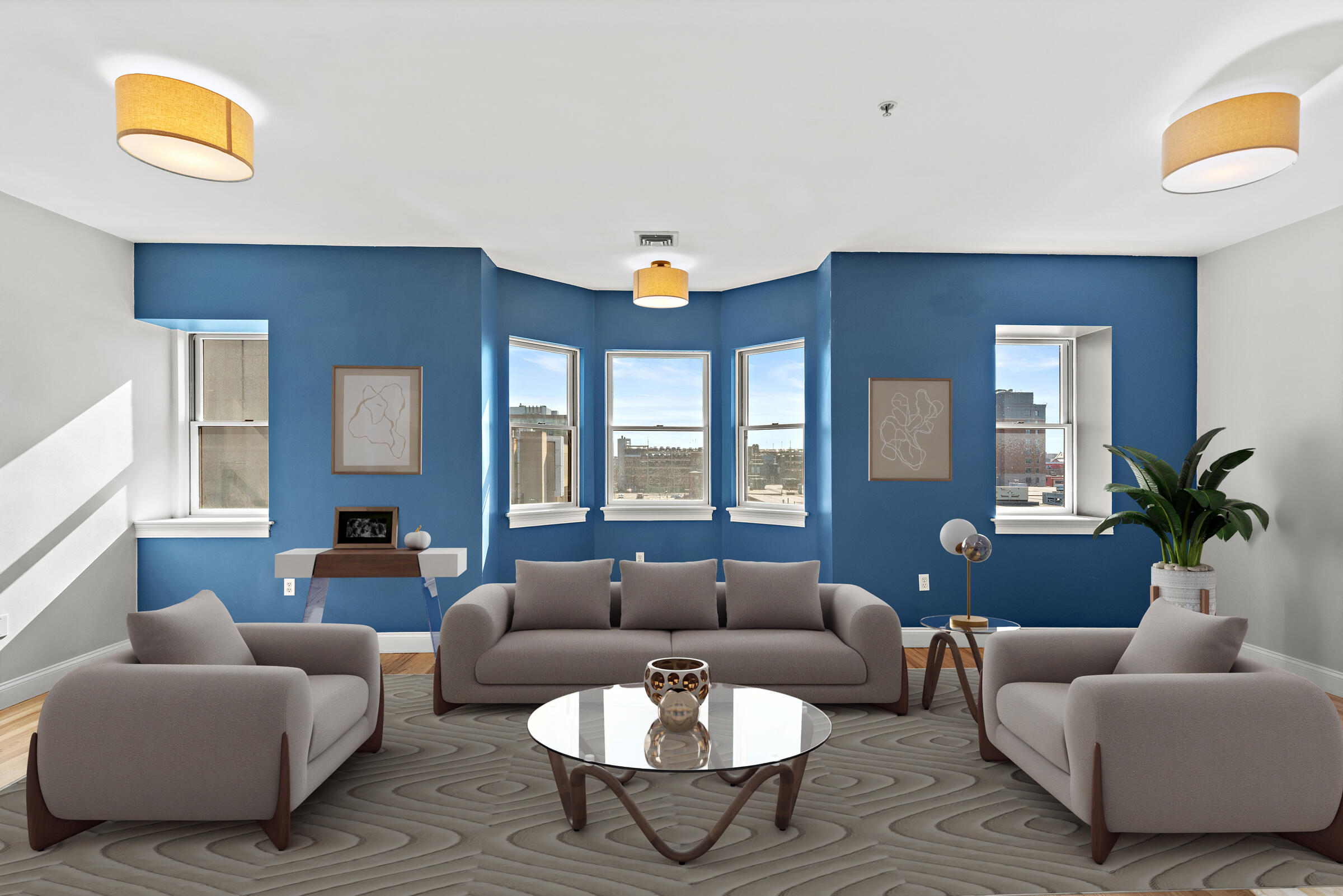 877 Harrison Avenue, Unit 7 Boston, MA 02118 - Photo 15 of 34 a living room with furniture and a potted plant