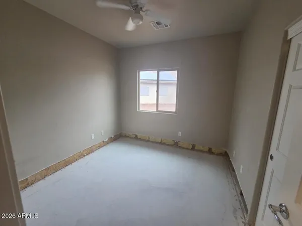 an empty room with a window