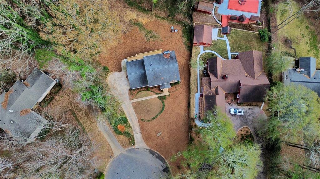 1610 Old Mill Crossing Northeast Marietta, GA 30062 - Photo 49 of 55 an aerial view of multiple houses with outdoor space