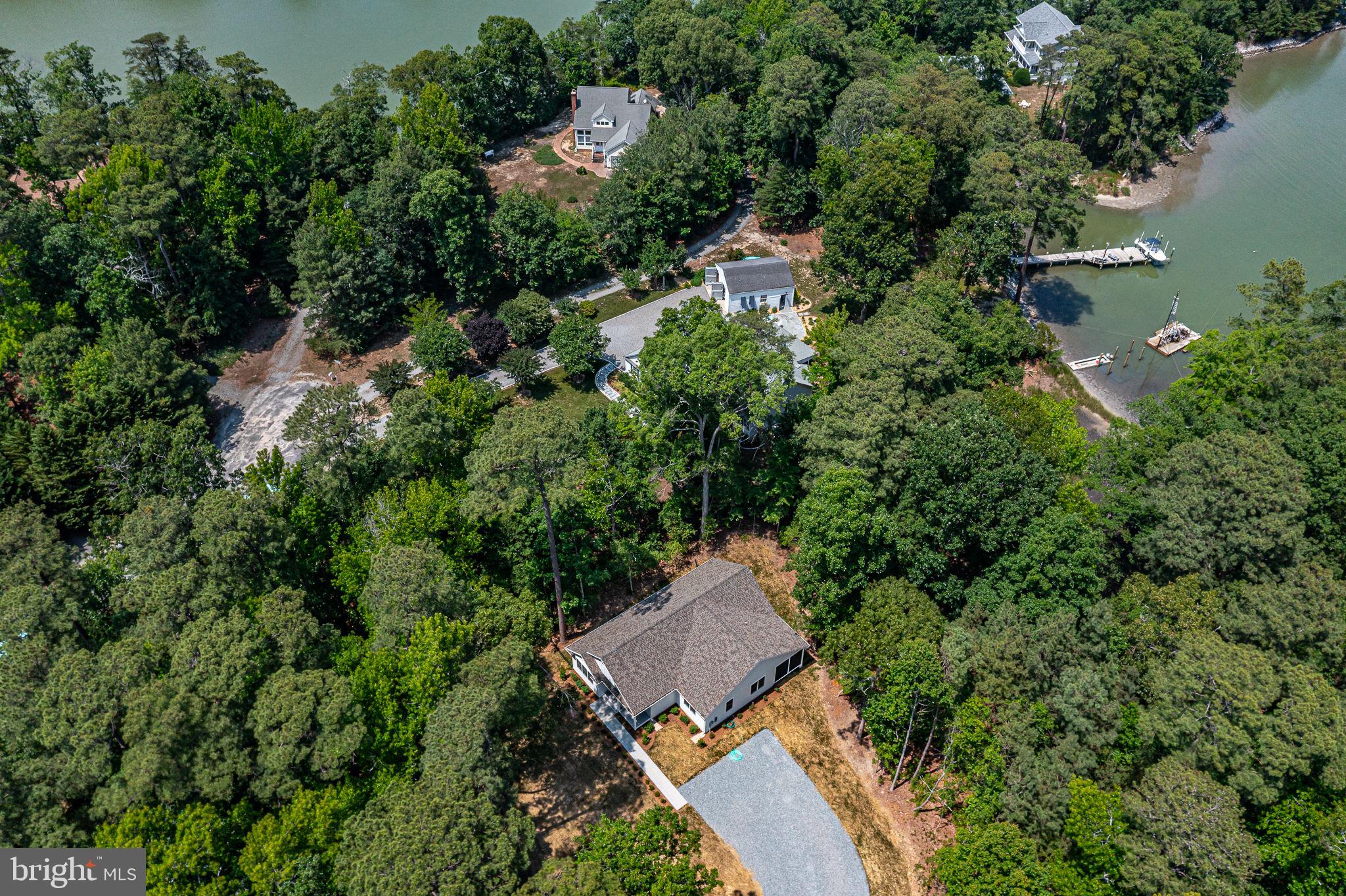 57 Waterman's Way Reedville, VA 22539 - Photo 24 of 43 #57 Watermans Way from overhead