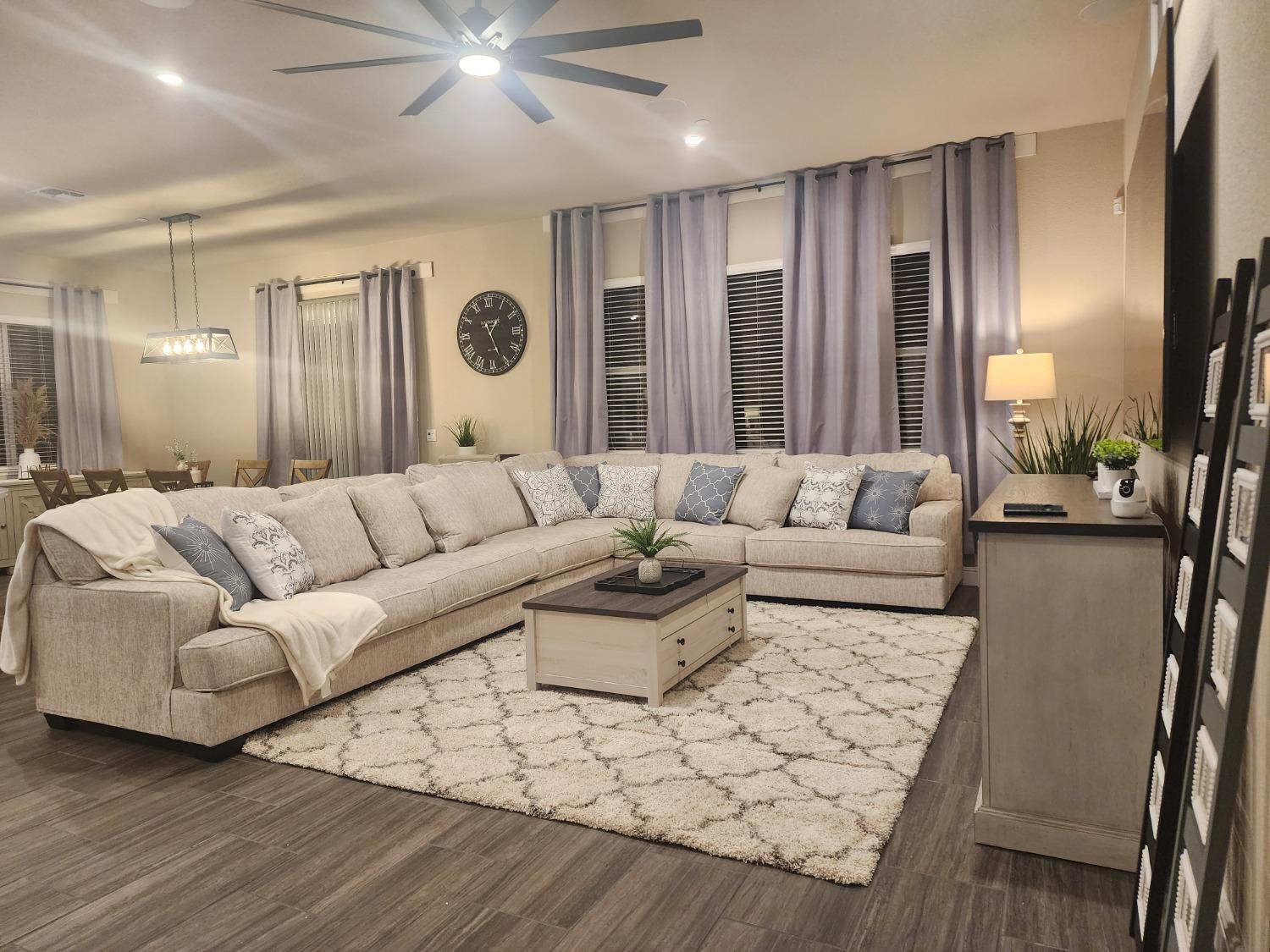 1820 Van Ruiten Drive Lodi, CA 95242 - Photo 3 of 32 Large great room - living room, dining room, and kitchen.