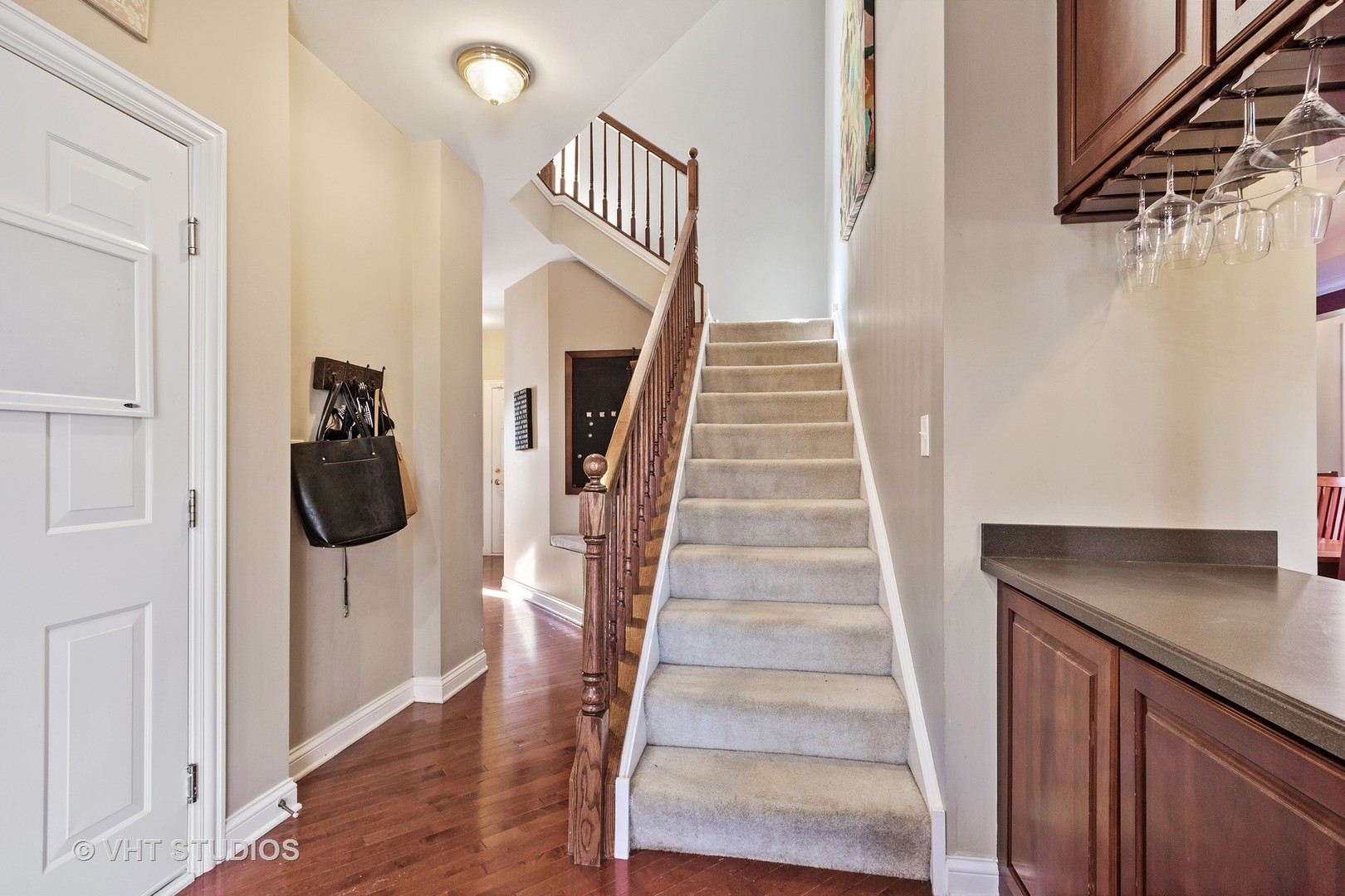 411 Morgan Lane Fox River Grove, IL 60021 - Photo 14 of 37 a view of entryway and hall with wooden floor