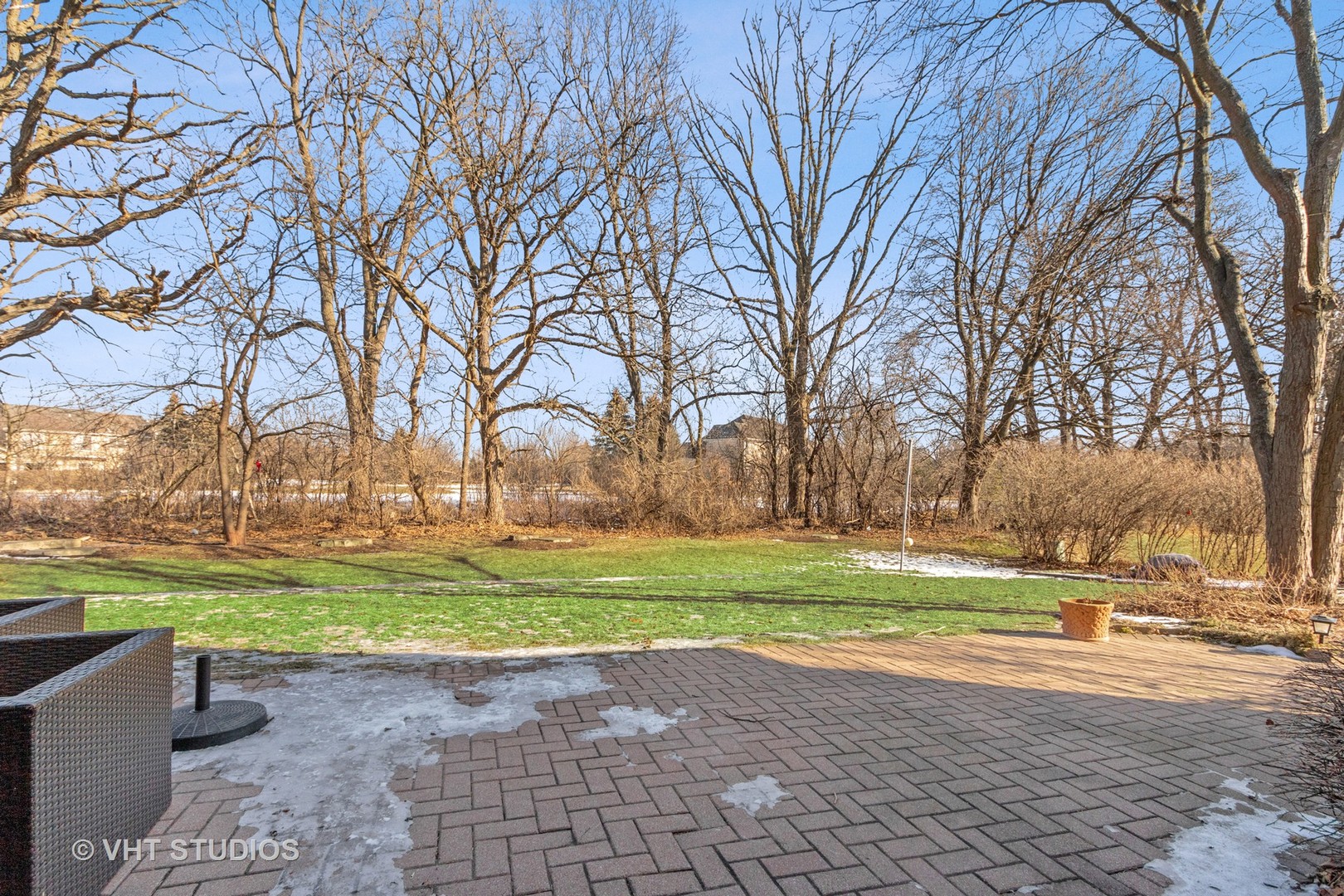 411 Morgan Lane Fox River Grove, IL 60021 - Photo 36 of 37 a backyard of a house with a slide and swing