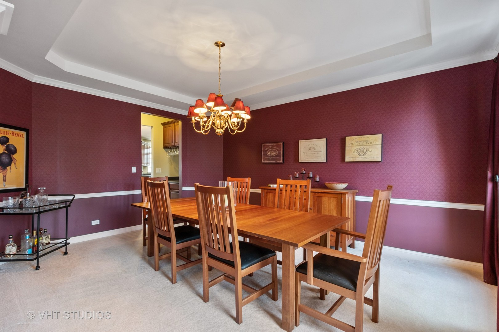 411 Morgan Lane Fox River Grove, IL 60021 - Photo 5 of 37 a dining room with furniture a chandelier and window