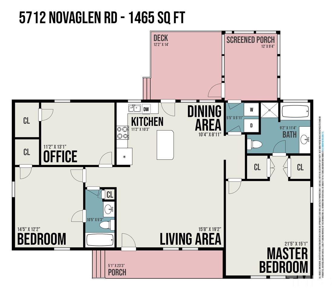 5712 Novaglen Road Durham, NC 27712 - Photo 26 of 27 Great open split bedroom plan with multiple outdoor living spaces!