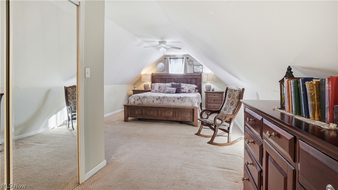 65892 Endley Road Cambridge, OH 43725 - Photo 36 of 50 Bedroom featuring light colored carpet and ceiling fan