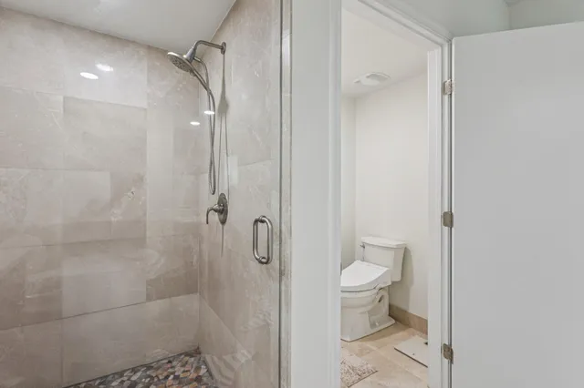 a view of a city with tall buildings