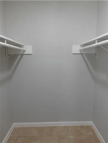 a view of small space with racks on the wall