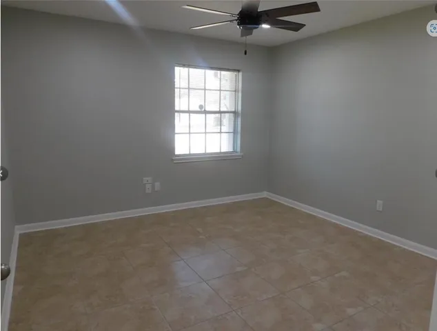 an empty room with a window