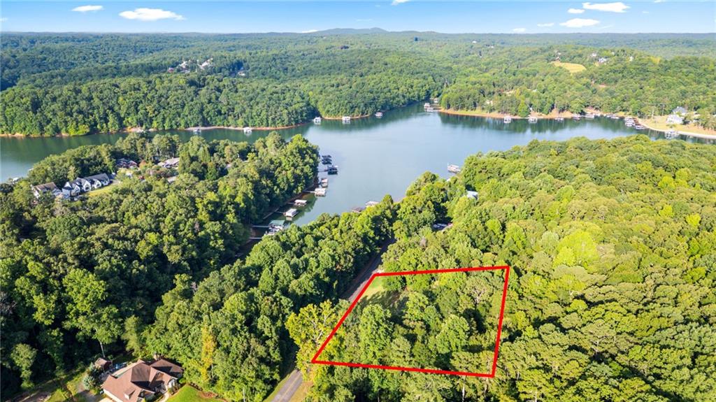 224 Mary Saphire Road Dawsonville, GA 30534 - Photo 2 of 6 a view of a lake with a mountain in the background