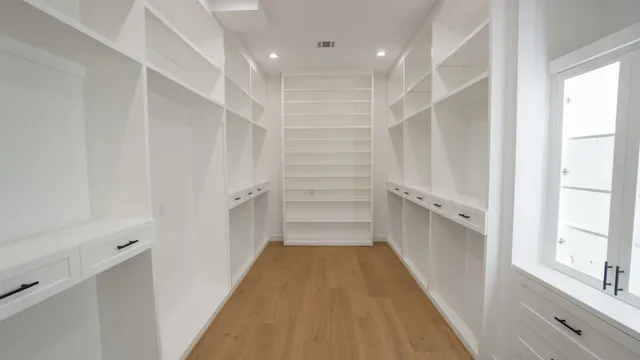 a view of a walk in closet