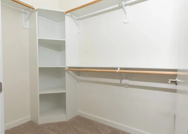 a close view of closet