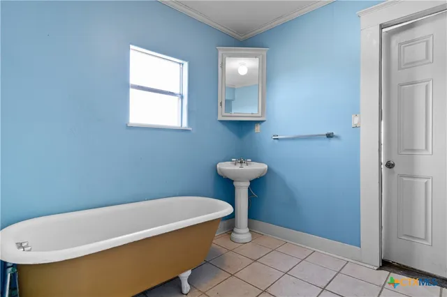 a bathroom with a sink and a bathtub