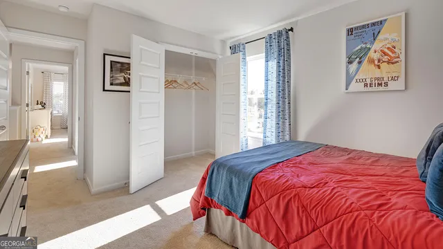 a workspace with furniture and window