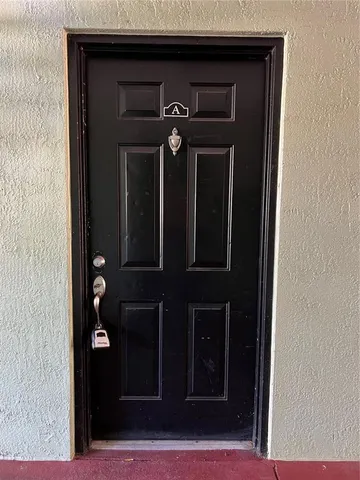 a view of front door