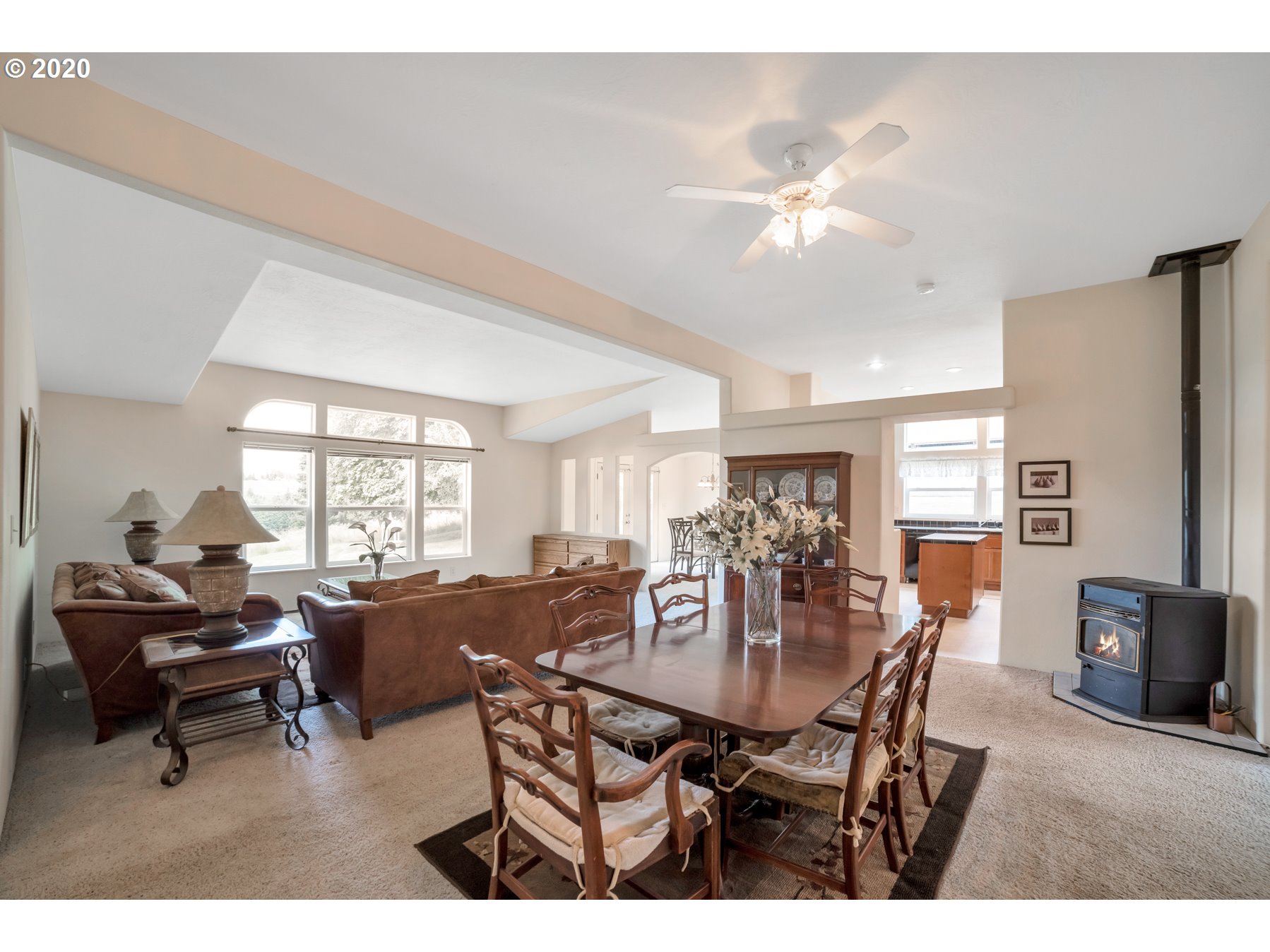 6990 Northwest Canyonview Road Gaston, OR 97119 - Photo 9 of 32 a view of a dining room with furniture and window