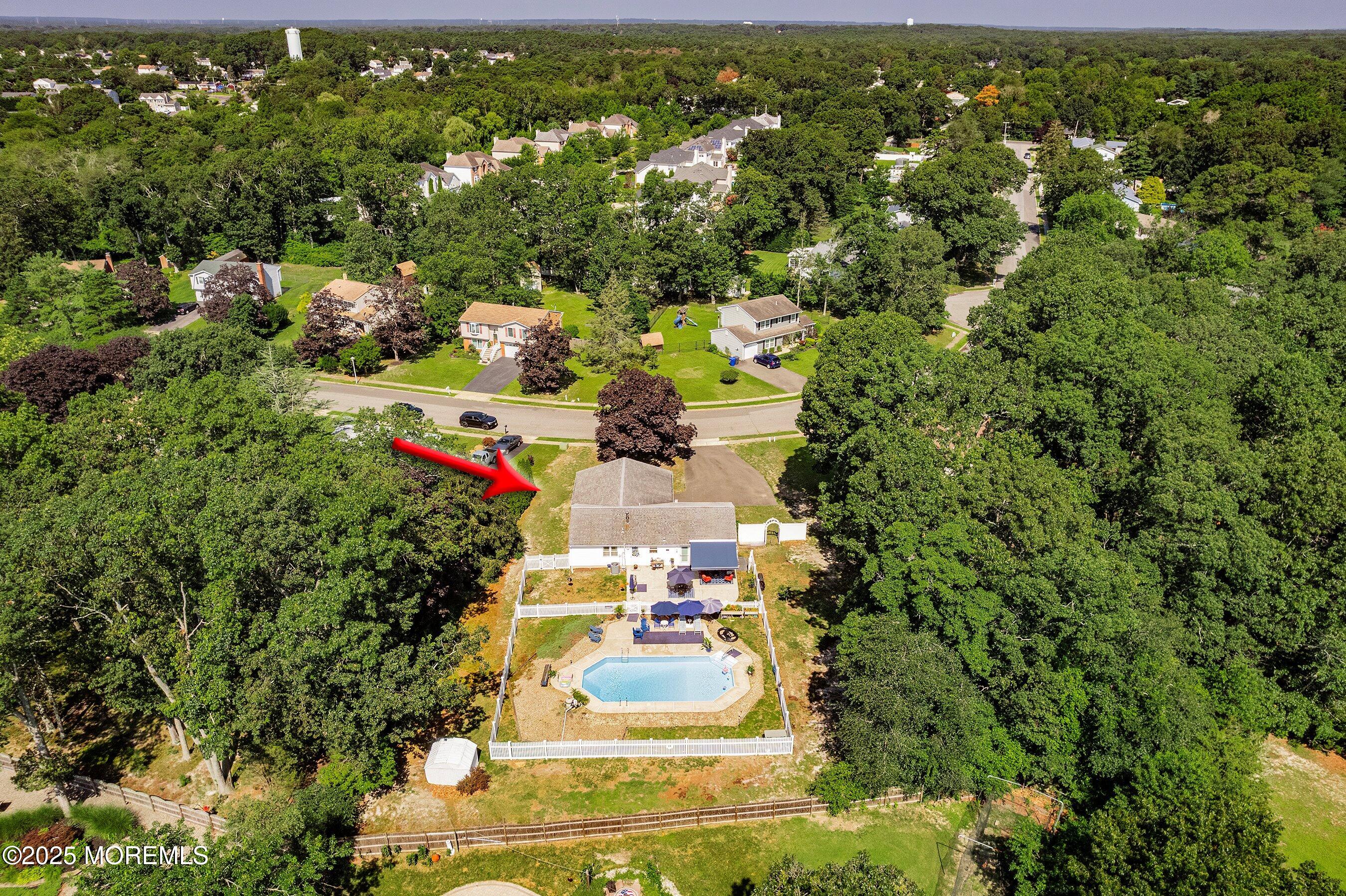 718 Millbrook Road Brick, NJ 08724 - Photo 20 of 26 an aerial view of residential houses with outdoor space and trees