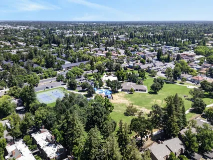 an aerial view of multiple house