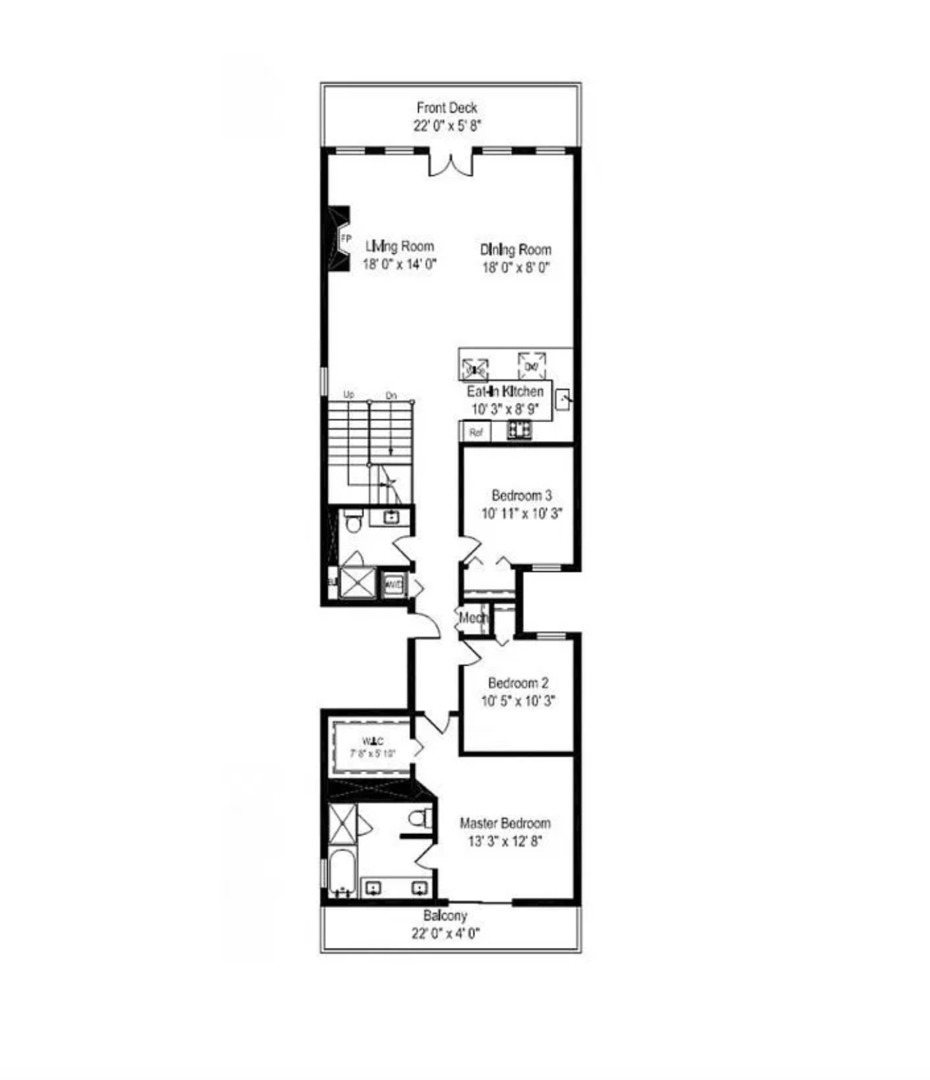 27 North Morgan Street, Unit 3 Chicago, IL 60607 - Photo 6 of 6 a picture of a floor plan