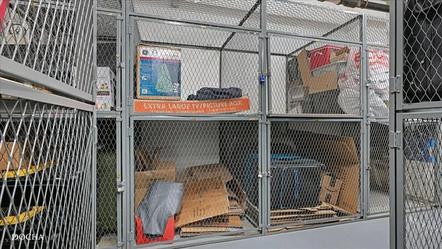 a view of a balcony with door