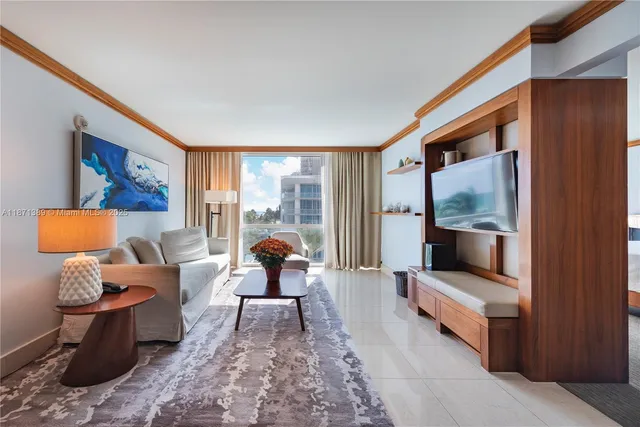 a living room with furniture and a couch