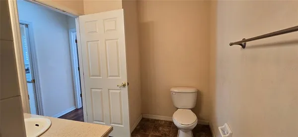 a bathroom with a toilet