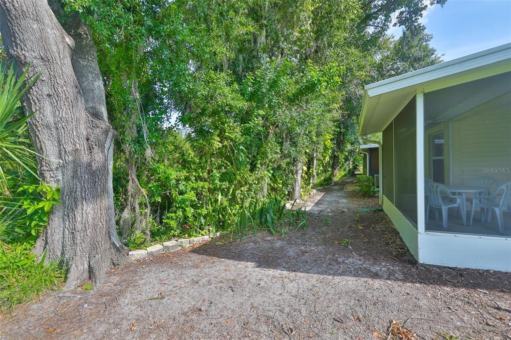 2431 Nantucket Harbor Loop, Unit 61 Sun City Center, FL 33573 - Photo 27 of 37 a view of a yard with plants and large trees