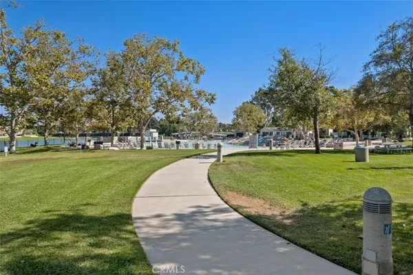 a view of a lake with houses