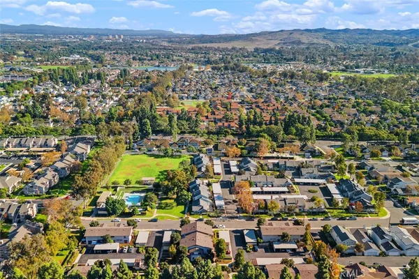 an aerial view of a city with lots of residential buildings